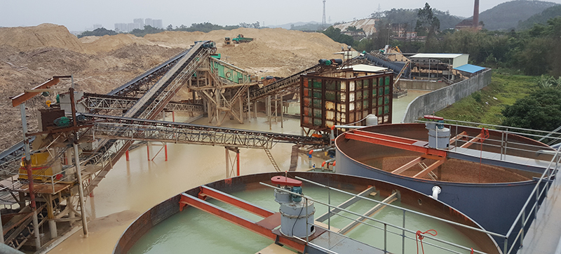 移動的洗沙生產線